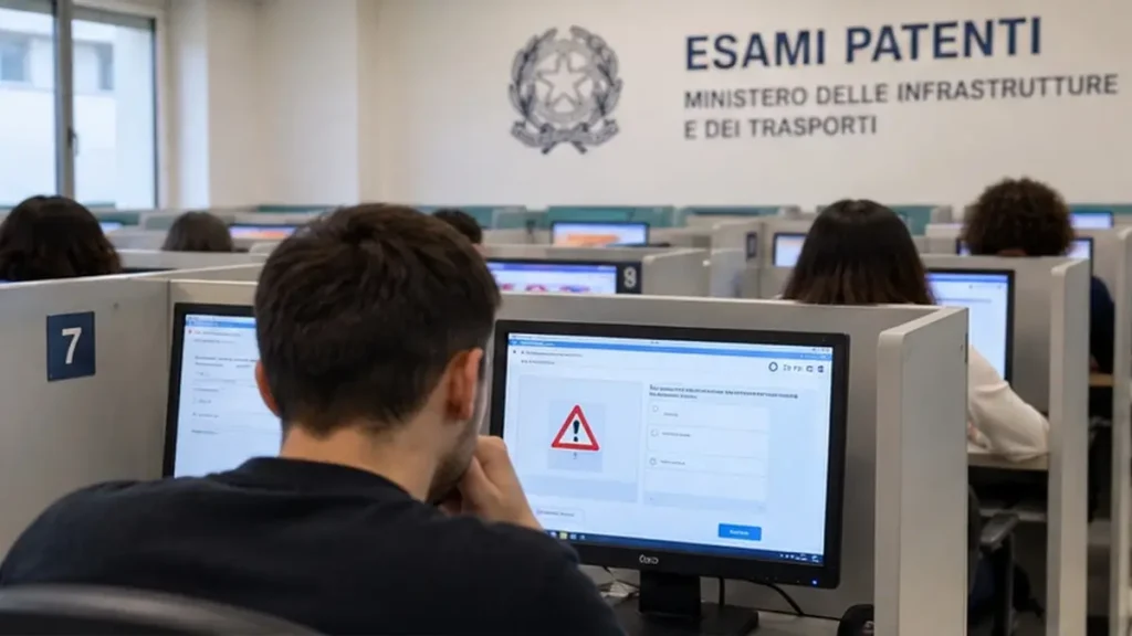 Esame di teoria della patente di guida in Italia